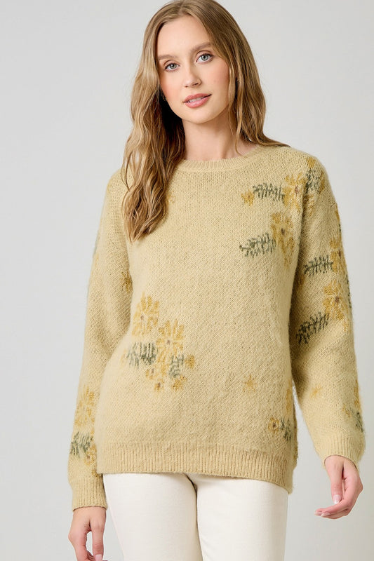 Floral Pullover Sweater