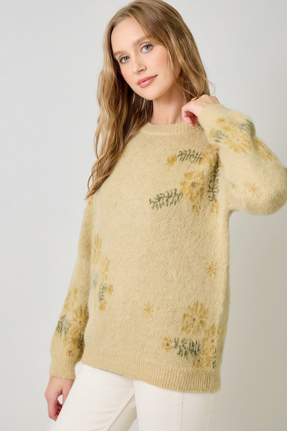 Floral Pullover Sweater