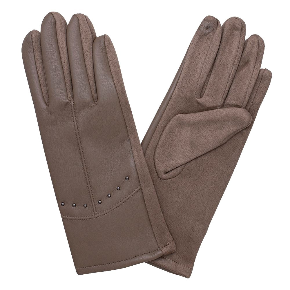 Faux Leather Gloves Touchscreen Feature