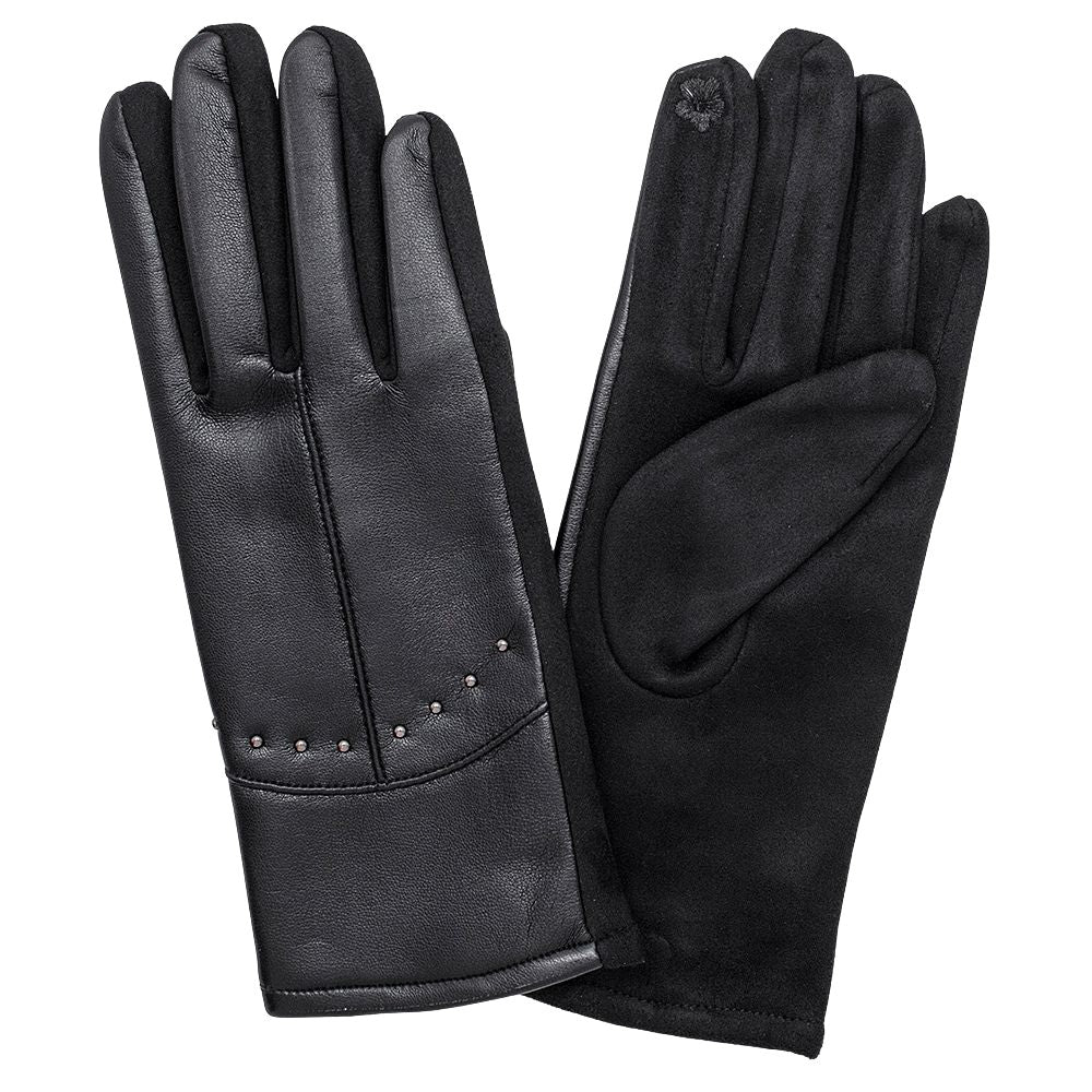 Faux Leather Gloves Touchscreen Feature
