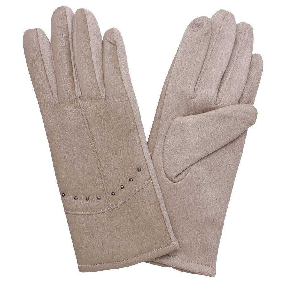 Faux Leather Gloves Touchscreen Feature