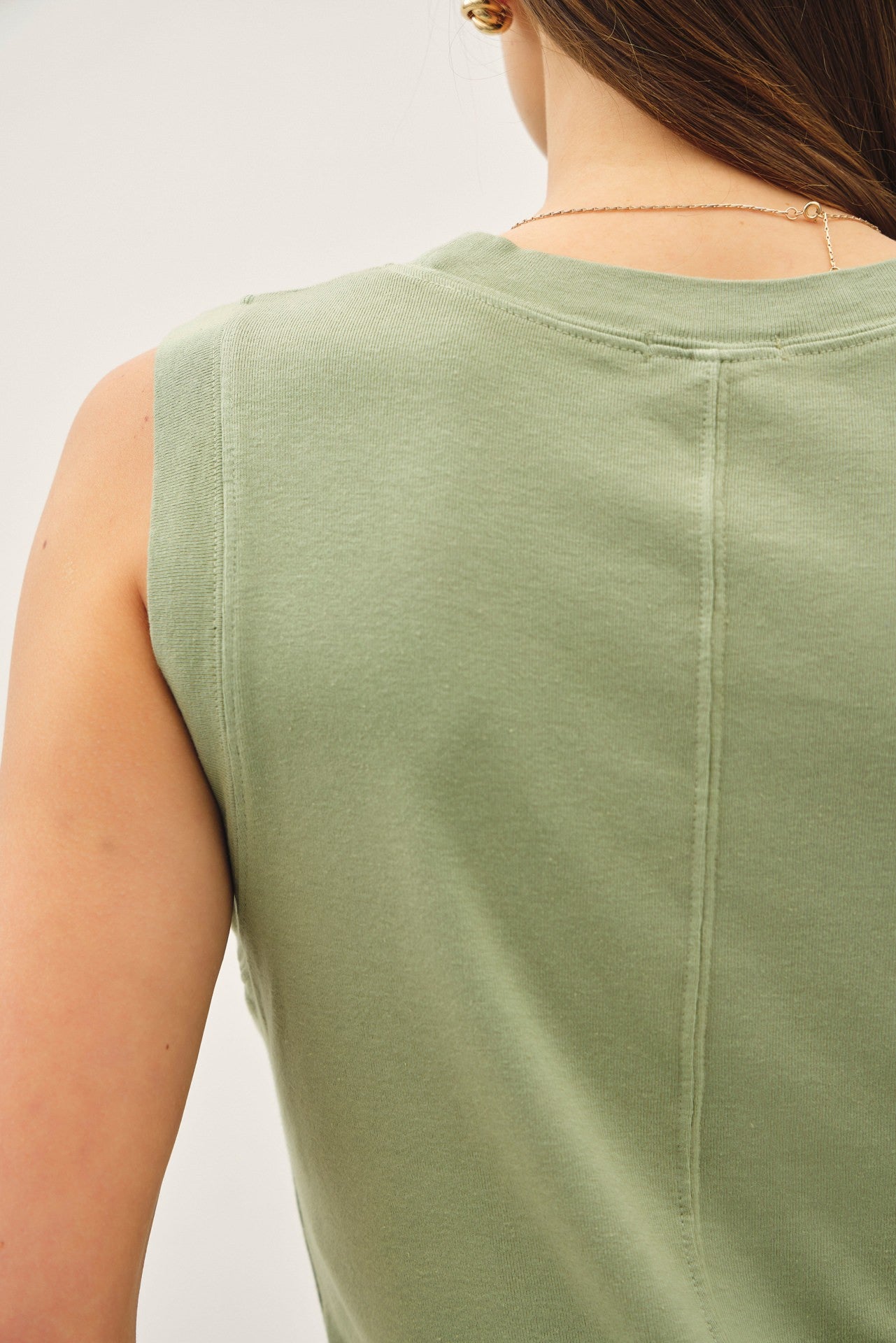 Garment Dye Basic Cotton Blend Tank Top