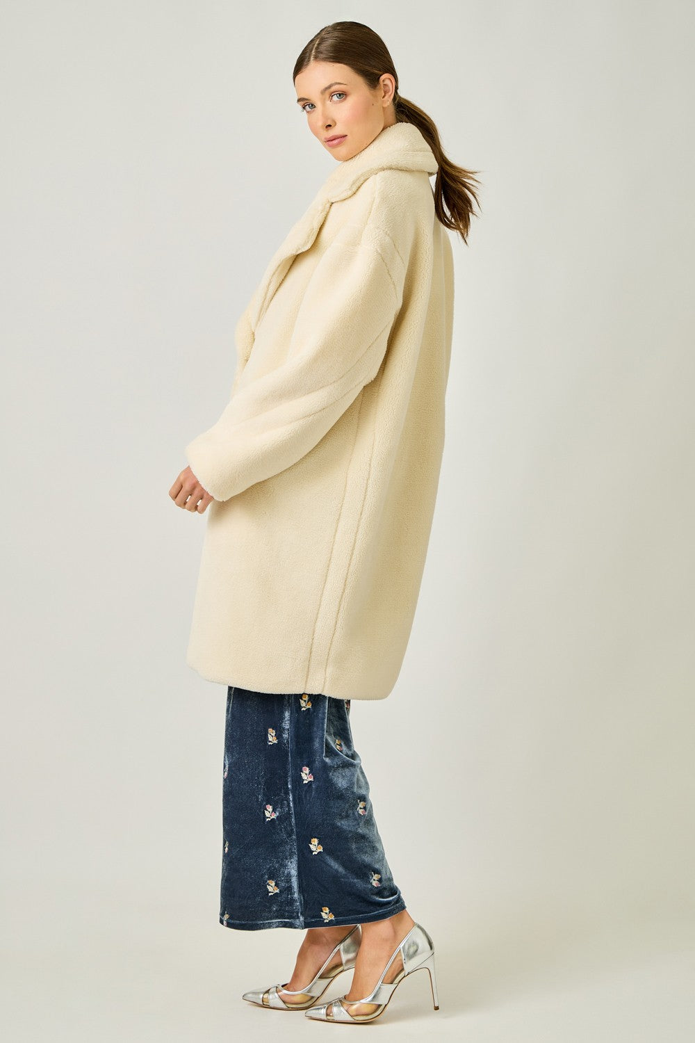 Double Breasted Faux Fur Coat