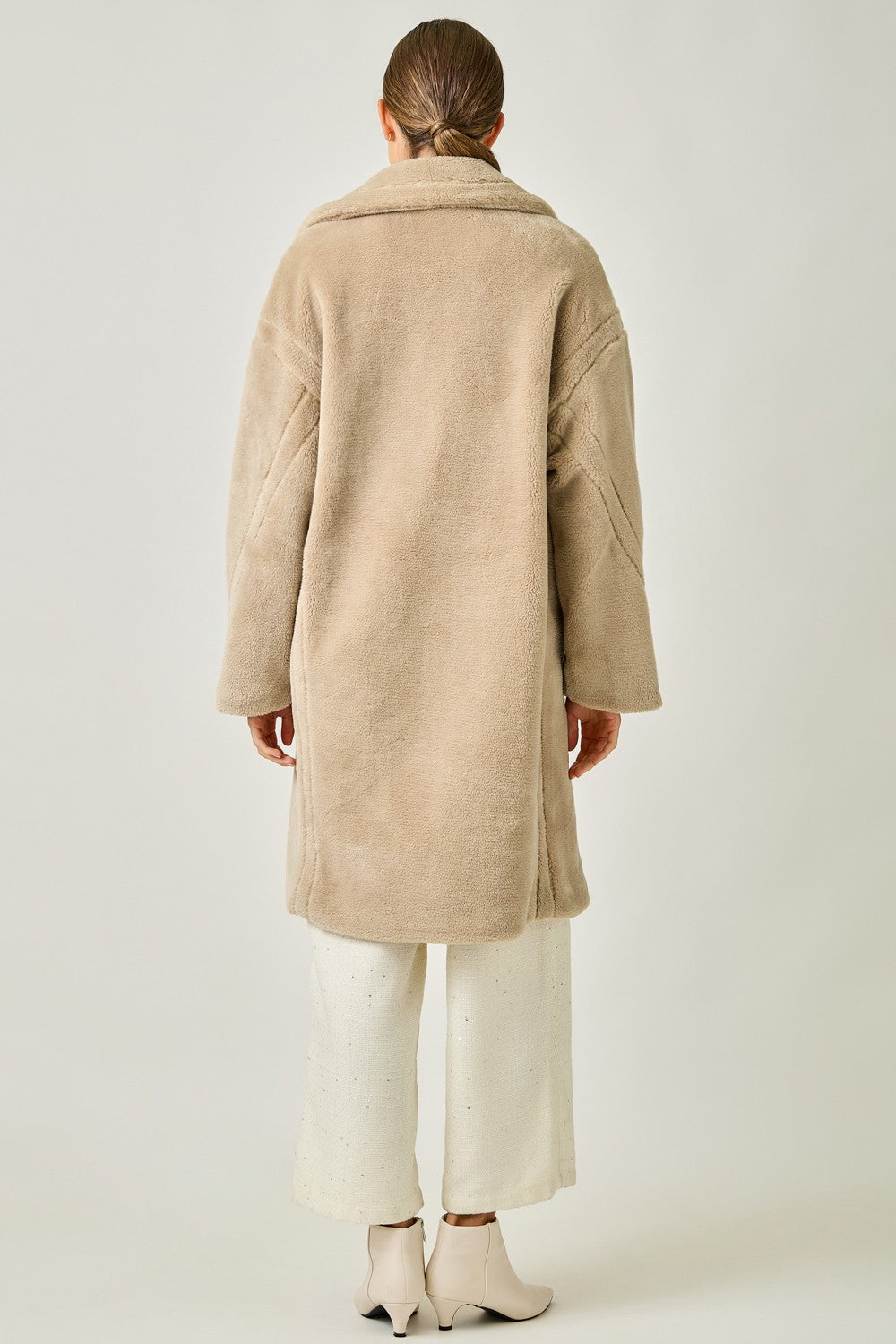 Double Breasted Faux Fur Coat
