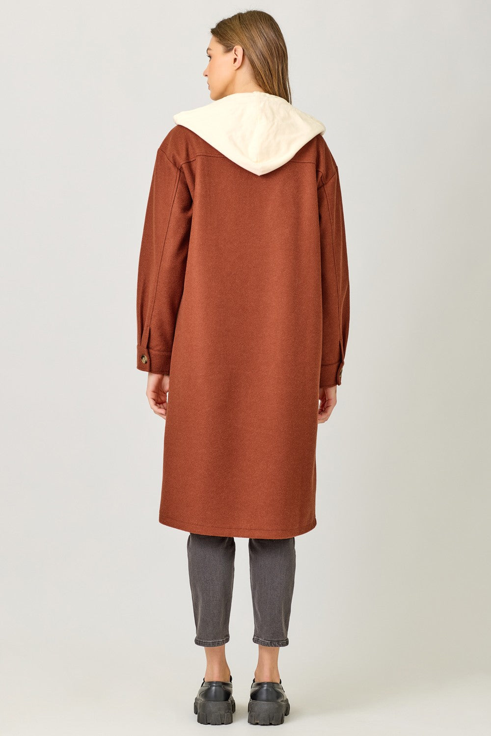 Twofer Hoodie Coat in Sunset