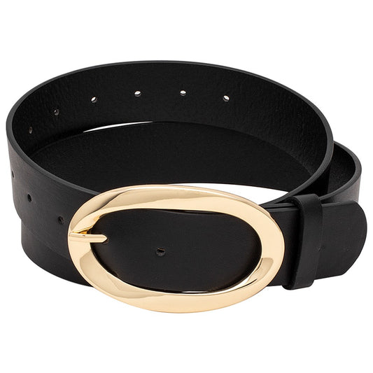 Plain Oval Buckle Belt
