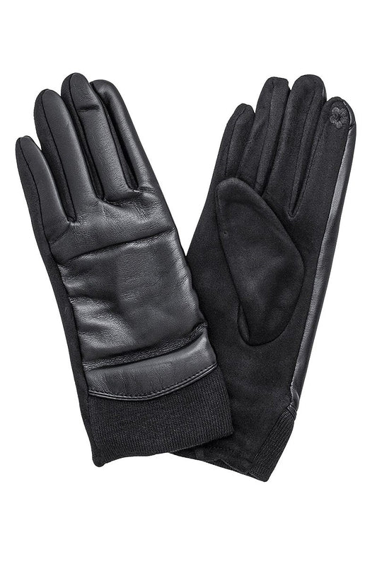Smooth Leather Touchscreen Gloves