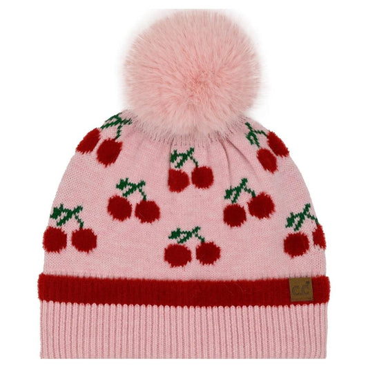 C.C. Cherry Pom Beanie