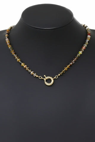 Marble Beaded Short Necklace