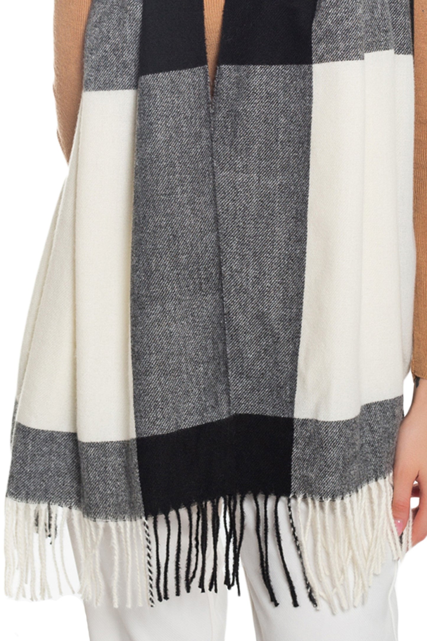 Large Plaid Pattern Scarf