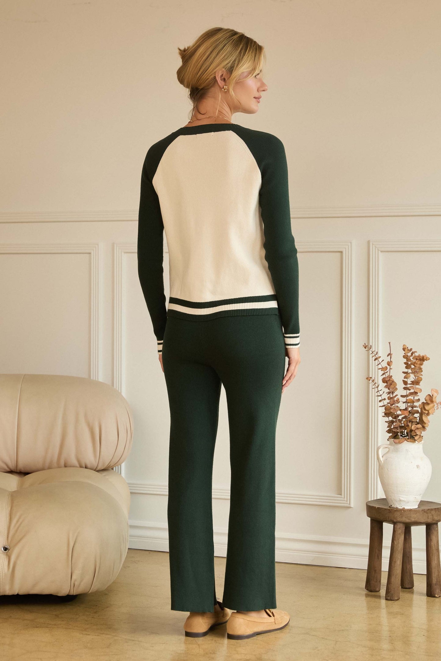 Colorblock Ribbed Knit Top