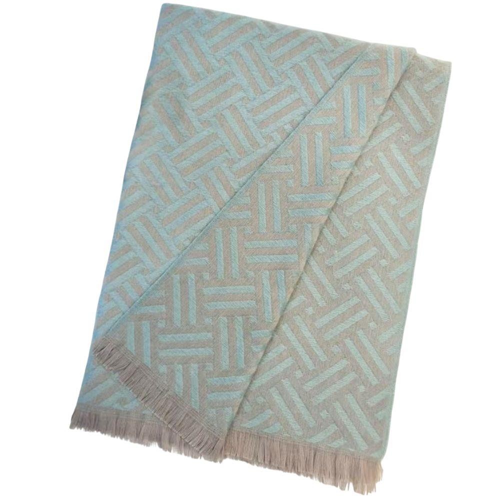 Geometric Scarf in Sky Blue
