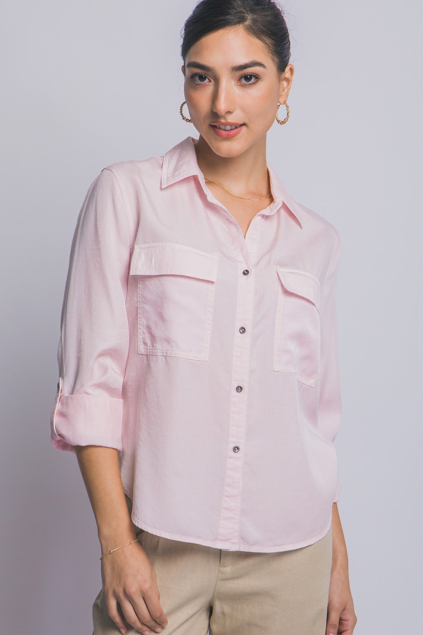 Long Sleeve Tencel Shirt