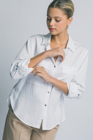 Long Sleeve Tencel Shirt