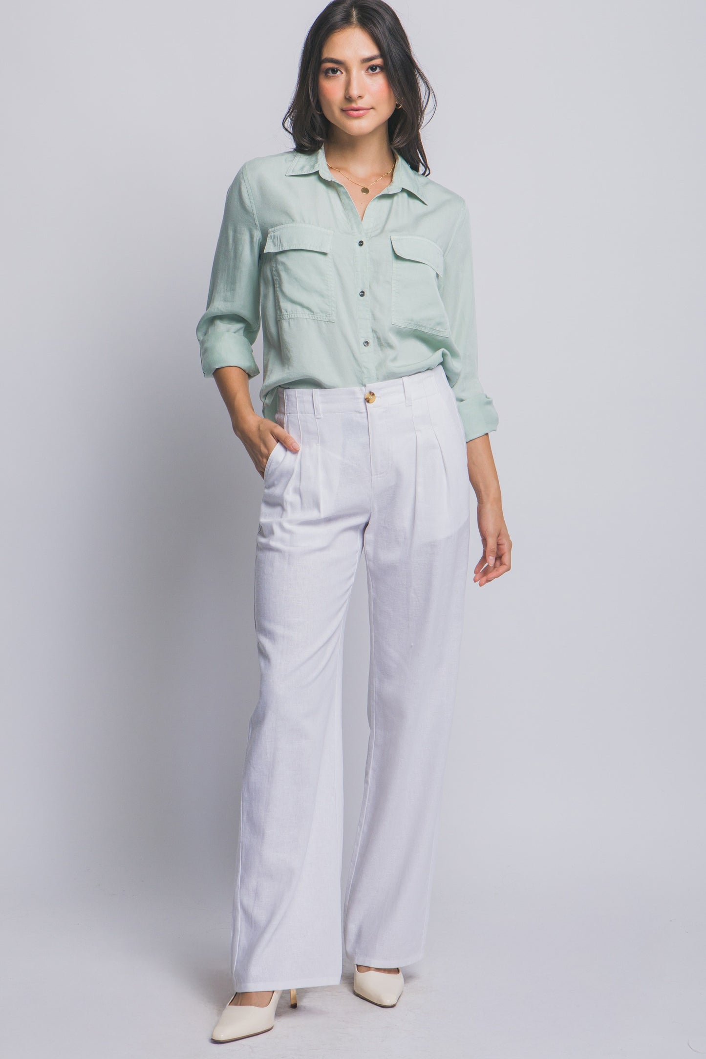 Long Sleeve Tencel Shirt