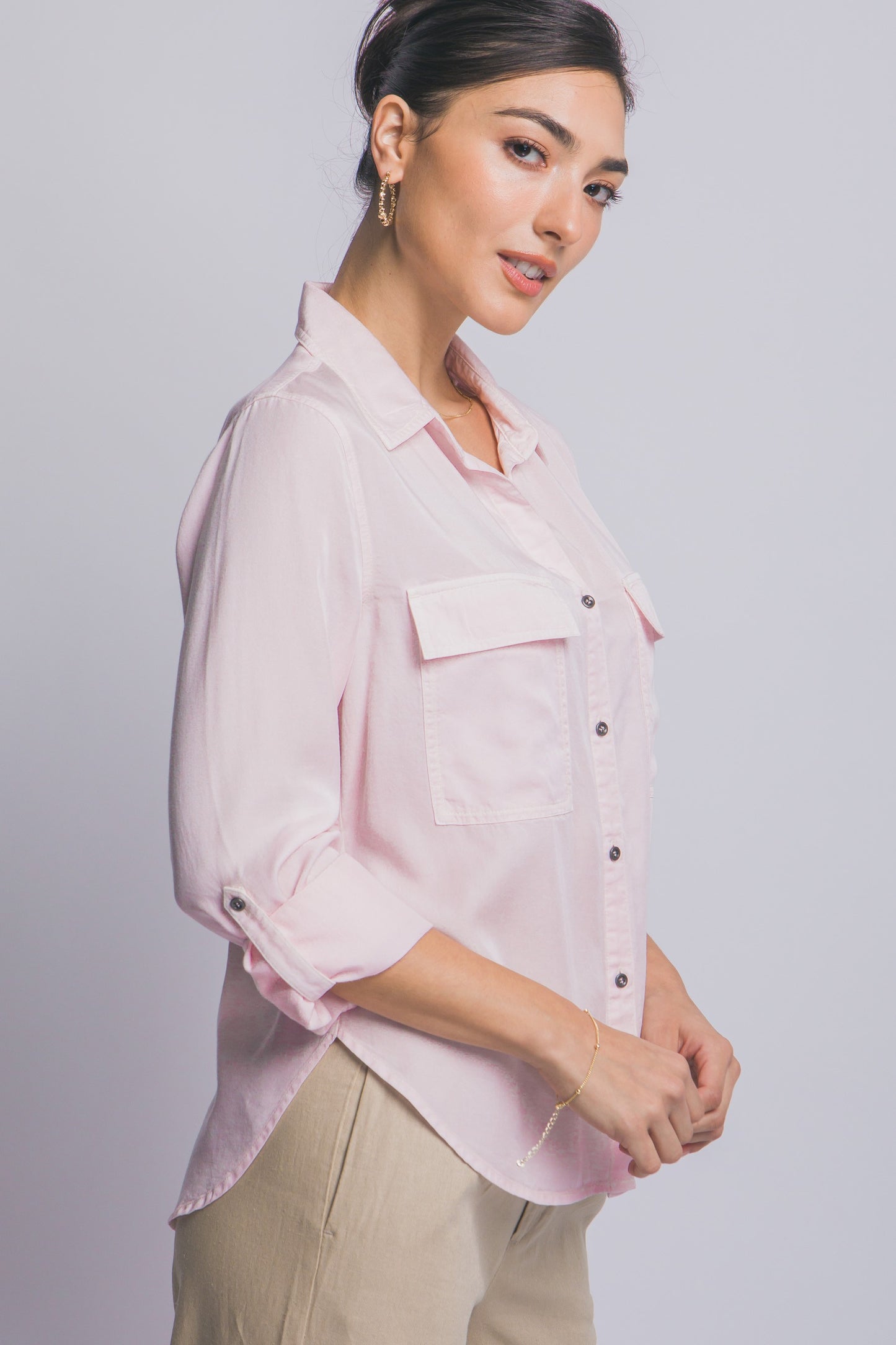 Long Sleeve Tencel Shirt