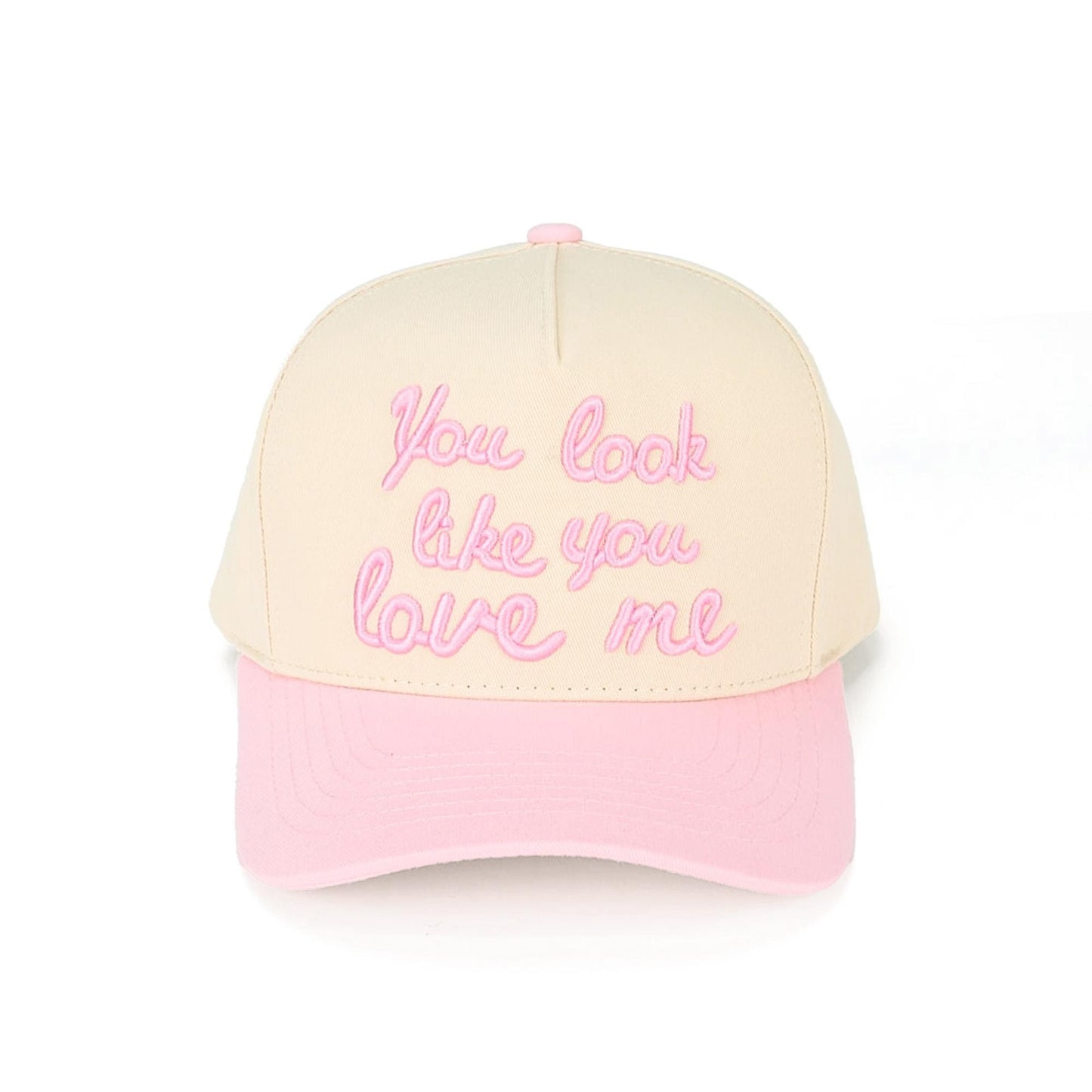 You look like you love me hat in Pink