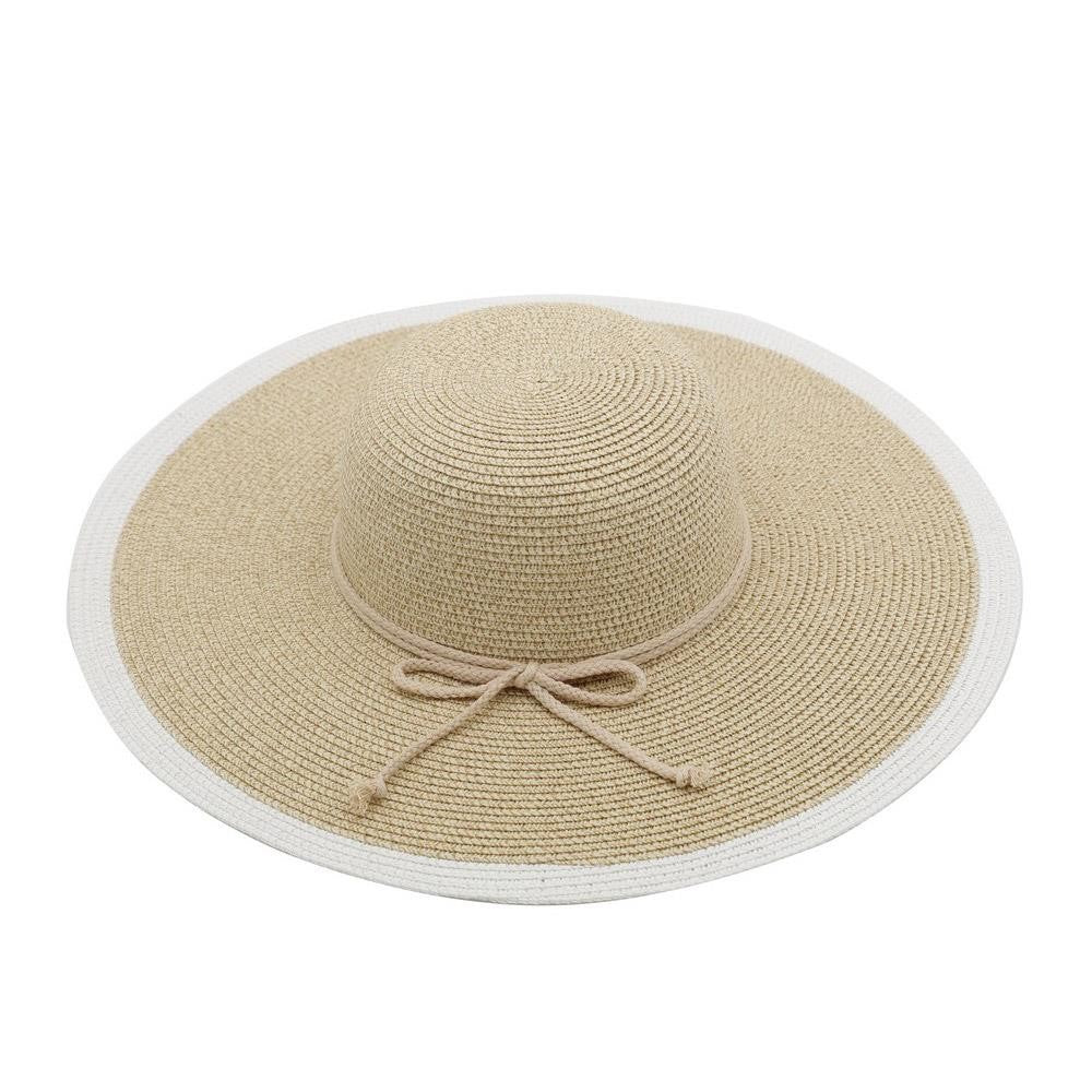Two Tone Wide Brim Sun Hat