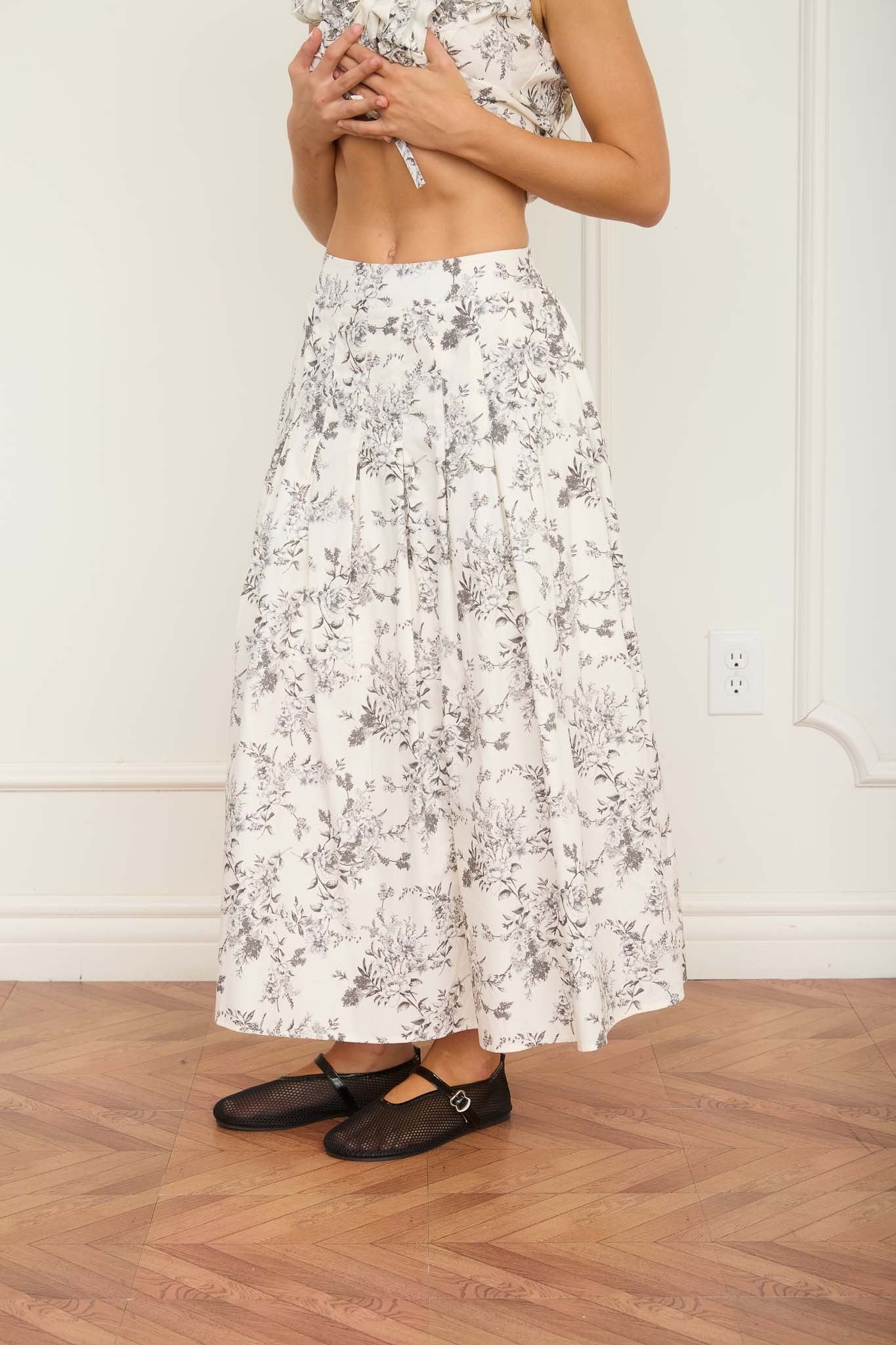 Floral Toile Skirt