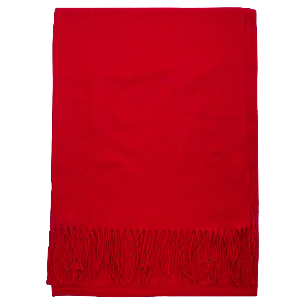Fringe Oblong Solid Scarf