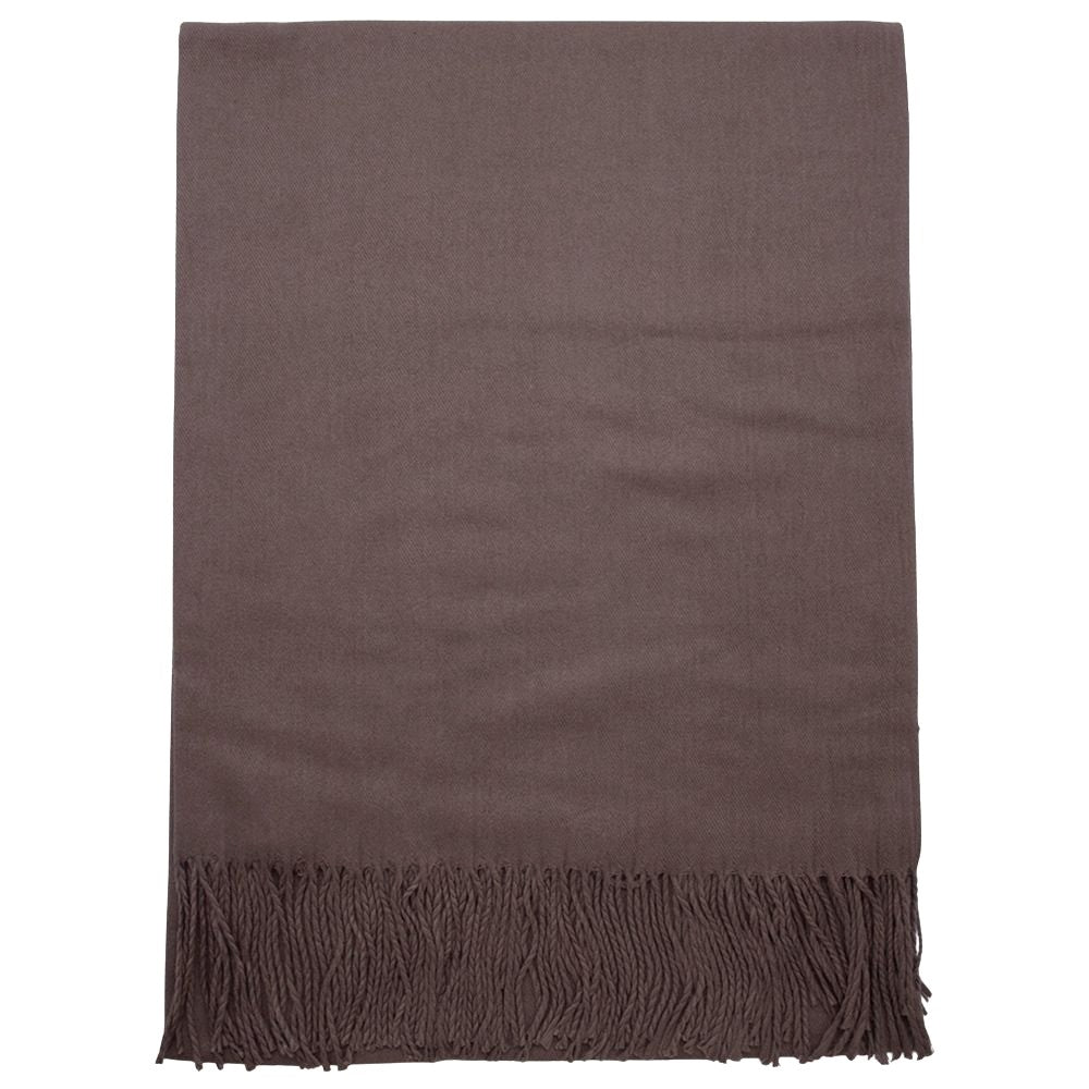 Fringe Oblong Solid Scarf