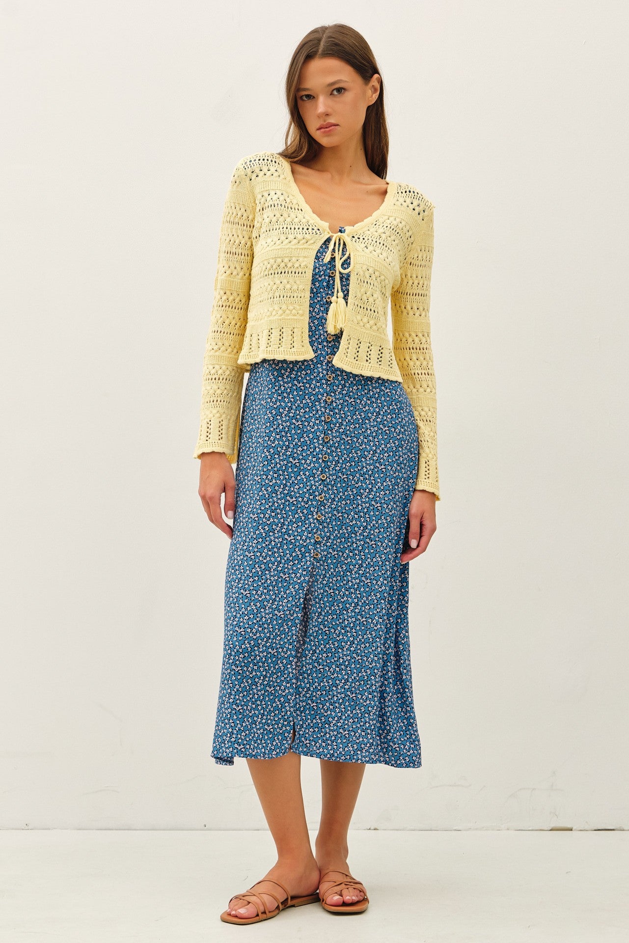 Pointelle Knit Cardigan