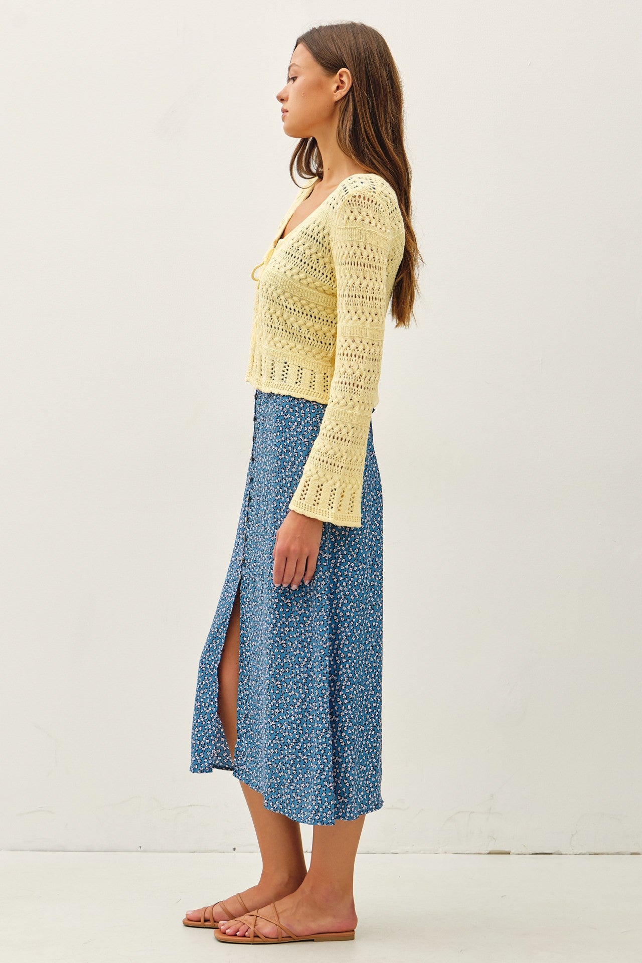 Pointelle Knit Cardigan