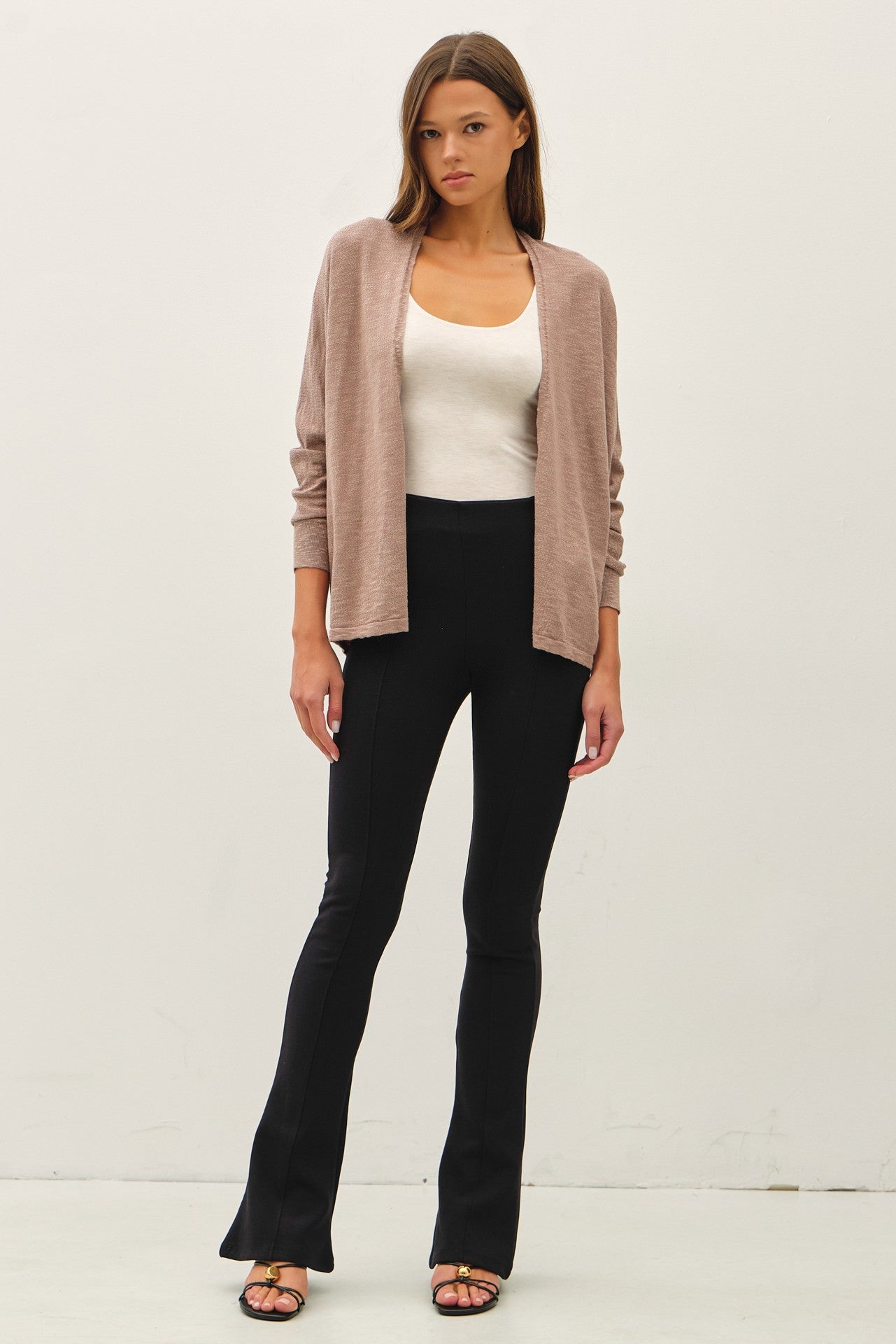 Open Front Dolman Sleeve Cardigan