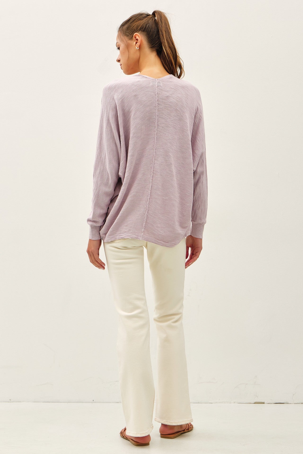 Open Front Dolman Sleeve Cardigan