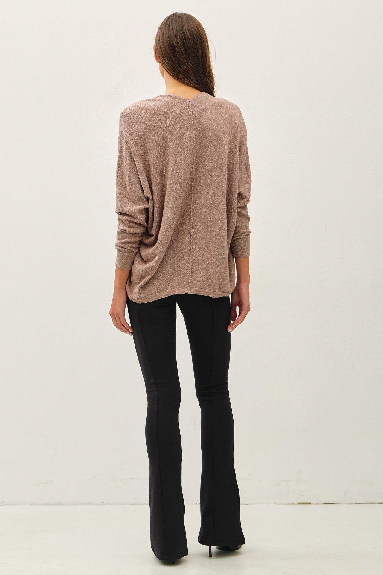Open Front Dolman Sleeve Cardigan