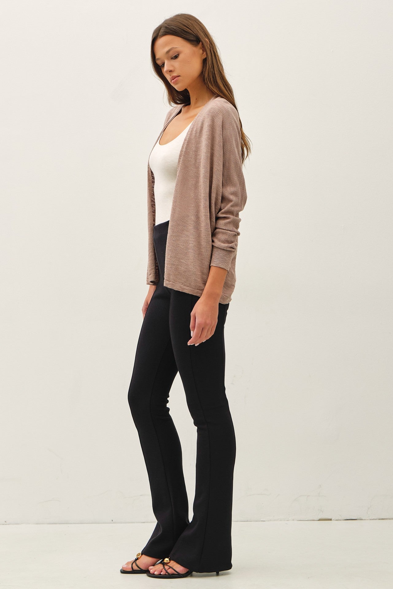 Open Front Dolman Sleeve Cardigan