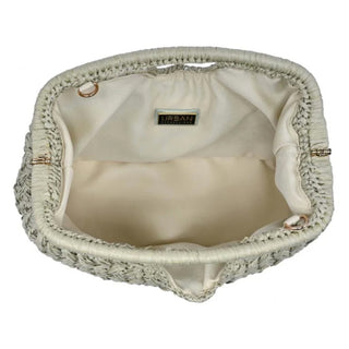 Woven Abigail Clutch Bag in Sage