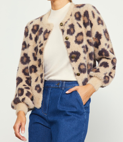 Leopard Fuzzy Cardigan