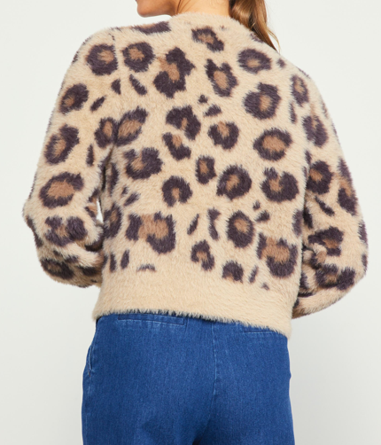 Leopard Fuzzy Cardigan