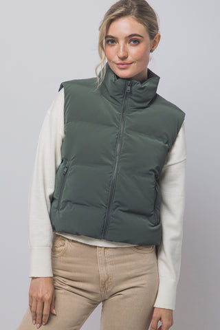 Puffer Vest with Zipper Pockets