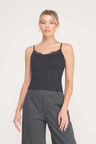Cami Bralette with Eyelash Lace Trim