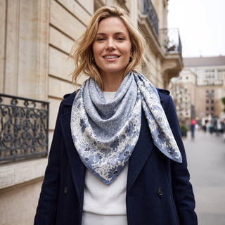 Vintage Floral Pattern Print Bandana Scarf