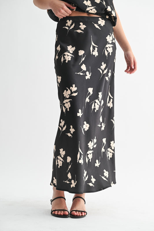 Bias Cut Flower Skirt