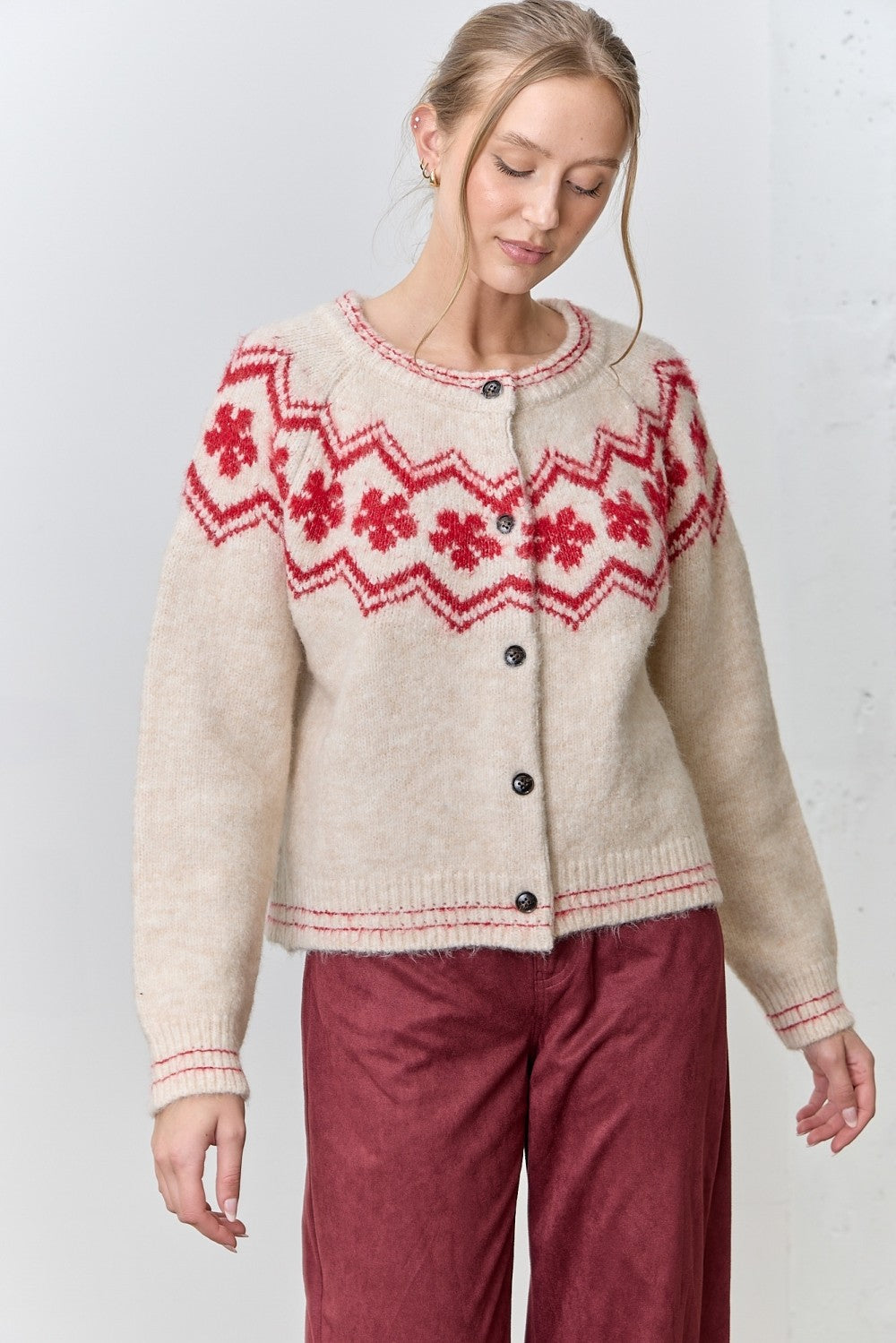 Flower Intarsia Sweater