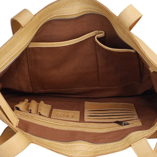 Latico Leathers Noelle Full-Grain Leather Tote Bag in Cognac