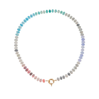 Natural Stone Semi-Precious Glass Mixed Necklace
