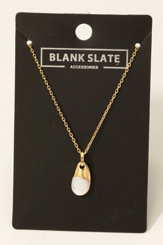 Gold Teardrop Necklace