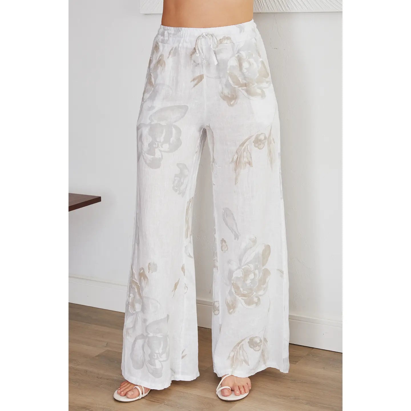 Linen Floral Pants