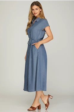 Tencel Button Down Dress