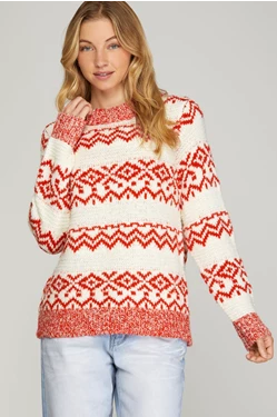 Nordic Fair Isle Sweater Top