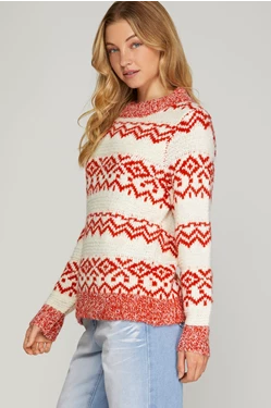 Nordic Fair Isle Sweater Top