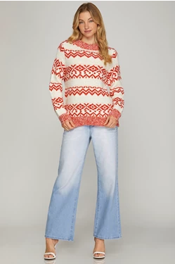 Nordic Fair Isle Sweater Top