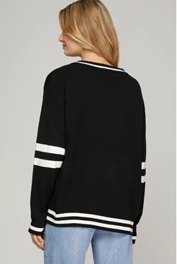 Game Day Sweater in Black