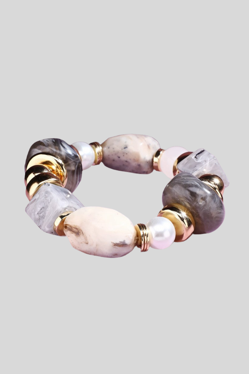 Multi Shaped Stone Stretch Bracelet