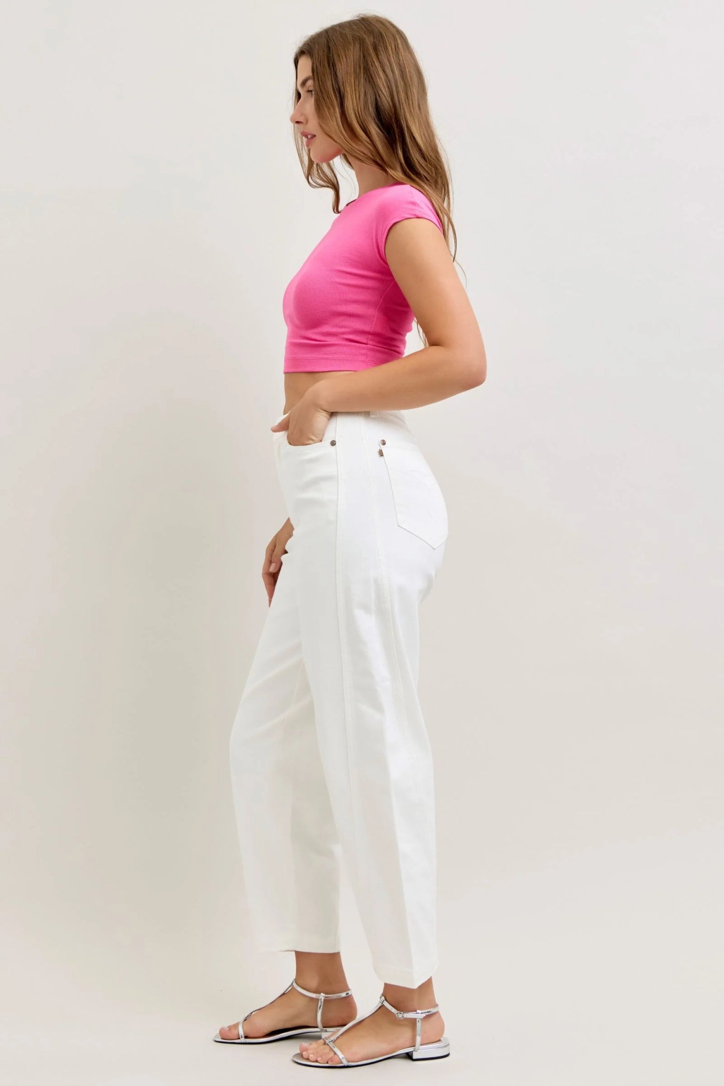 Judy Blue High Waist Rigid Magic White